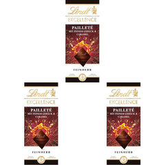 Lindt EXCELLENCE Bocconcini Di Pasta Con Paillettes E Caramello - Finissimo Cioccolato Fondente Dall'intenso Gusto Di Cacao