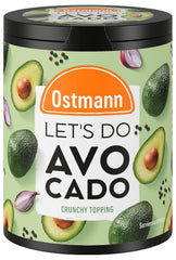Ostmann Gewürze - Facciamo Avocado | Gewürzsalz für Avocado, Guacamole oder Bowls | Topping croccante con verdure, biscotti e sesamo nero | 70 g in barra riciclabile Metalldose