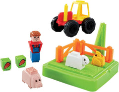 Stickle Bricks Farm Set Konstruktionsspielzeug, Fördert Geschicklichkeit und Fantasie, Sicher und langlebig, Inspiriert Kreativität und Feinmotorik, Geeignet für Kinder ab 18 Monaten