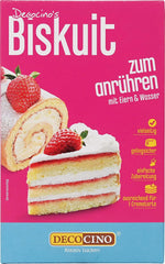 DECOCINO Biscuit Backmischung (250 G) – Einfache Zubereitung – Gelingsicher – Zum Backen Von Luftigen Biskuitböden, Creme-Torten, Biskuitrollen Uvm. Titolo predefinito di Naty Shop