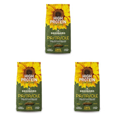 PASTASOLE, Penne Rigate con semola di grano duro 100% italiano e farina di semi di girasole - 500g - Ad alto contenuto di proteine, a basso contenuto di carboidrati, ad alto contenuto di fibre (Confezione da 3)