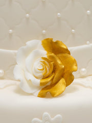 Colorante alimentare commestibile Sugarflair, color oro pastello - Polvere lucidante alimentare per torte, muffin, cioccolato, pasticcini, dessert, gelati, bevande, cocktail e altro - 4g