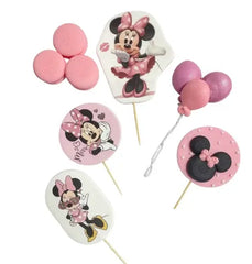 Set 10 decorazioni commestibili per torte bambine – Minnie rosa