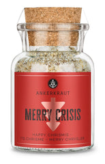 Ankerkraut "Merry Crisis" Anlass-Gewürz, Aioli Pfeffer Salz zum Verschenken, Gewürz Geschenk mit Knoblauch, 155 g im Corkenglas