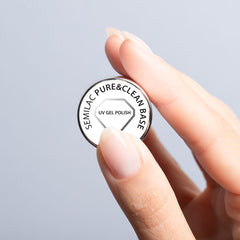 Base smalto UV Semilac Pure & Clean 7ml – Base ibrida autolivellante per unghie sensibili