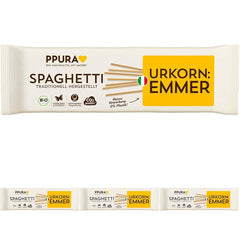 PPURA Spaghetti al Farro Bio 500g, Spaghetti al Farro 100% naturali, made in Italy - Pasta italiana senza additivi, coloranti e conservanti