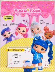 Yummiland Large Doll und Num Nom Lipgloss Pet - Rory Blueberry und Goodie - Duftende Puppe mit DIY Lipgloss-Set - Geeignet für Kinder ab 4 Jahren