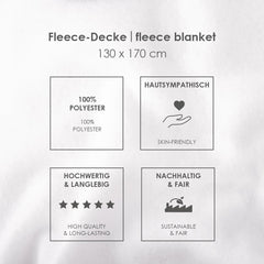 Coperta in pile Herding Wednesday, ca. 130X170 cm, 100% poliestere, nero Letti e coperte Besuche den Herding-Store