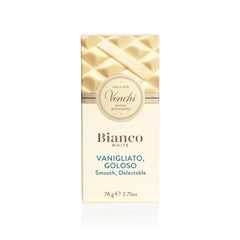 Venchi – Baton de ciocolată albă extra, 78 g – cu vanilie – Fără gluten