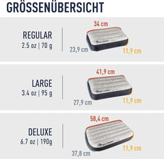 Sea to Summit - Aeros Down Travel Pillow L - Ultralight & Inflabilă - Material 10D - Pernă din puf Premium - Antiderapantă - Pentru drumeții și camping - 42 X 28 X 12 Cm - Gri - 95 G Perne calatorie Naty Shop