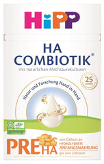 HiPP PRE HA Combiotik (4 x 600g), latte in polvere idrolizzato per lattanti fin dalla nascita, con fermenti lattici naturali, per sistemi immunitari sensibili
