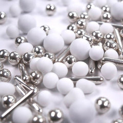 Streusel Hero Chocolate Mix Silver White Sprinkles, 40 grammi Naty Shop