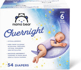 Pannolini usa e getta per neonati Overnight, ipoallergenici, protezione notturna, bianco Mamma e Bambino Naty Shop 6 (54 pezzi)