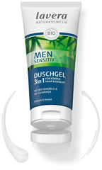 Lavera, Gel doccia con bambù biologico e guaranà, 3 in 1, per pelle, capelli e viso, 200 ml Doccia e bagno Naty Shop