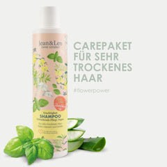 Jean & Len Shampoo idratante Aloe Vera & Basilico, per capelli molto secchi, 300 ml Doccia e Bagno Naty Shop