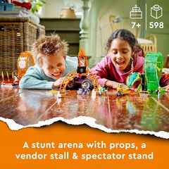LEGO 60339 City Stuntz Stuntz Show Double Looping Set, Incl. rampă, monster truck, 2X motocicletă și 7 minifigurine, jucărie pentru copii cu vârsta peste 7 ani Seturi de constructie Besuche den LEGO-Store