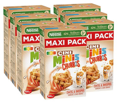 Cereali da colazione CINI MINIS Churros con farina integrale al 42%, 360 grammi Naty Shop Set 7 x 600 grammi