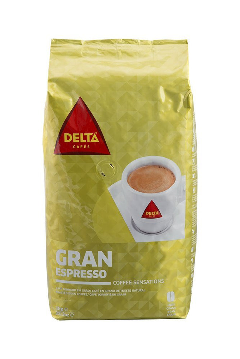 Delta Gran Espresso - cafea măcinată portugheză, 1 pachet (1 x 1 kg)