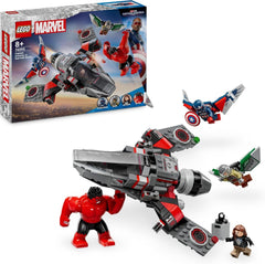 LEGO Marvel Showdown tra Captain America e Red Hulk Regalo per bambini Jet Set costruibile Giocattolo da supereroe per ragazzi e ragazze Avventura di 8 anni Giocattolo da costruzione 76292 Set da costruzione Besuche den LEGO-Store Titolo predefinito