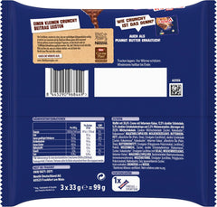 Nestlé CRUNCH Milk Bar, barretta di cioccolato croccante con cioccolato al latte e cereali, 1 confezione (3 x 33 g)