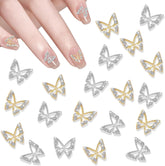 20 bucăți de pandantive pentru unghii cu fluturi cu sclipici, pietre decorative pentru unghii, pietre pentru unghii, nail art cu fluturi, strasuri, pandantive pentru unghii de Ziua Îndrăgostiților, decorare DIY pentru huse de telefon mobil