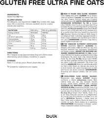 Farina d'avena macinata finemente, sfusa, farina d'avena scozzese naturale, senza glutine, 2,5 kg, la confezione può variare