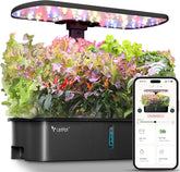 LPH-Air Kit di sistemi di coltivazione idroponica WiFi controllato da app 24W Smart Indoor Garden Grow Light Spettro completo 10 Capsule Planter Kit regalo per giardinaggio indoor