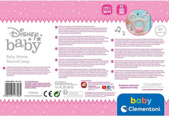 Clementoni 17396 Disney Baby Minnie Sound & Colour Lamp Night Light White Music 0 luni + Jucarii Bebe Naty Shop