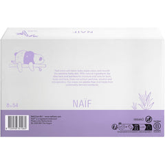 Naïf - Șervețele umede cu loțiune fără plastic - 1296 bucăți (24 pachete a câte 54 de șervețele) - pentru bebeluși și copii - Fundul, corpul și fața bebelușilor - cu Aloe Vera și Bambus - 0% Parfum și Alcool