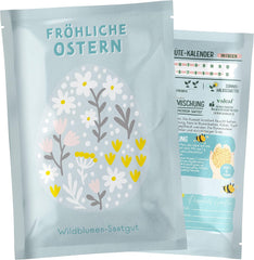 Semi di prato di fiori selvatici | Semi di fiori regalo di Pasqua, semi di erba pasquale | Semi di fiori di Pasqua e regali di Pasqua per bambini | Semi di fiori di campo | Pacchetti di semi per un prato fiorito