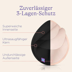 Lansinoh Waschbare Stilleinlagen Hellrosa & Schwarz - 8 Stück Inkl. Wäschenetz - Ultrasaugfähig, Superweich Und Wiederverwendbar Accessori Alimentazione e Allattamento Bebe Naty Shop