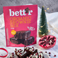 Bettr Organic Brownie Mix - Brownies biologici, vegani e senza glutine dal ricco sapore di cacao, 6 x 400 grammi Kitchen Naty Shop