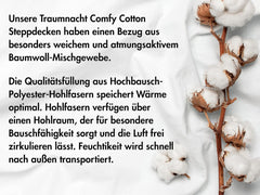 Traumnacht Comoda trapunta in cotone mono per tutte le stagioni, trapunta ideale per le mezze stagioni con fodera in misto cotone, 135 x 200 cm, lavabile, certificata Oeko-Tex, realizzata secondo gli standard di qualità tedeschi. Trapunte e trapunte Naty Shop