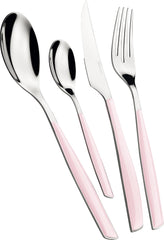 BUGATTI Glamour, Set Posate per 6, 24 Pezzi Acciaio Inossidabile 18/10 Naty Shop Lotus Pink