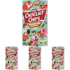 Nestlé Gingerbread, uno snack delizioso e croccante al gusto di pan di zenzero, ricoperto di cioccolato al latte e rifinito con strisce decorative di cioccolato fondente, confezione da 4 (1 x 115g)