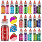 Fettlösliche Lebensmittelfarbe 20Er Set Lebensmittelfarbe Fettlöslich Für Osterschokolade Hohes Konzentrat Lebensmittelfarbe Ölbasis Für Kuchen Makronen Creme Donuts Fondant Naty Shop Gel 6 Ml (20Er Pack)