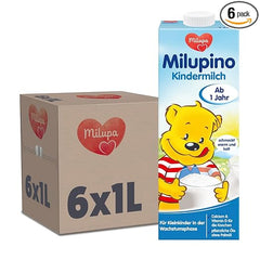 Latte Milupino pronto da bere (6X1L), da 1 anno, per bambini piccoli in fase di crescita Naty Shop