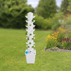 Sistema idroponico Torre idroponica Giardino di erbe aromatiche per interni Sistema di coltivazione idroponica con 45 posizioni di piantagione Pompa dell'acqua Serbatoio dell'acqua 20 litri verticale per fiori e verdure