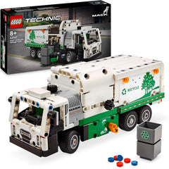 Autobasculantă electrică LEGO Technic Mack LR, model de autobasculantă pentru jocuri de rol de reciclare & Buldozer Technic Heavy Duty, buldozer de jucărie de construit Seturi de constructie Besuche den LEGO-Store