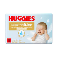 Salviette per neonati Huggies Pure Extra Care Sensitive, 99% acqua, senza plastica, senza profumo