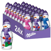 Milka Snowman Alpine Milk - Confezione grande di pupazzi di neve di cioccolato in 3 modelli - 24 x 50 g