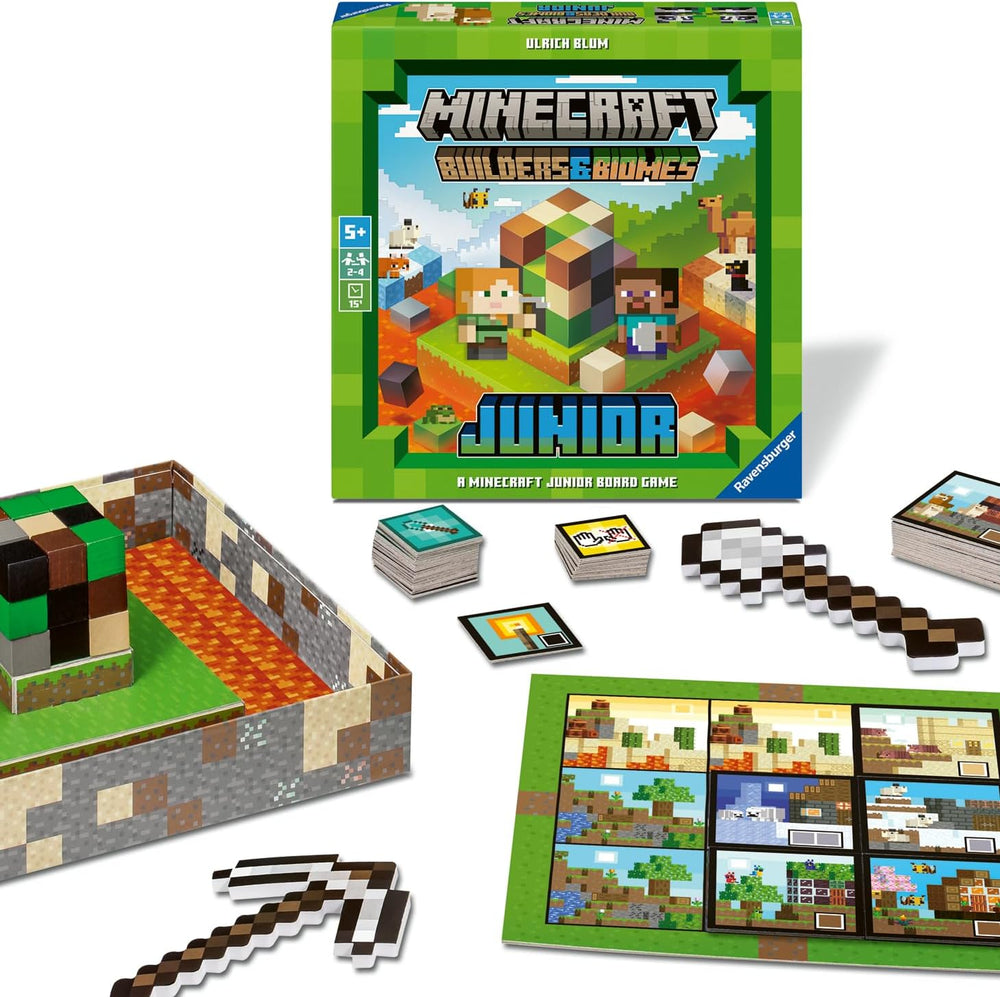 Ravensburger 24615 Minecraft Builders & Biomes Junior - Gioco cooperativo per 2-4 giocatori dai 5 anni in su