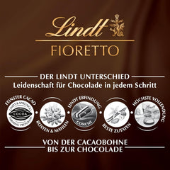 Lindt Chocolate | Set cadou FIORETTO Zabaione | 138g | 6 praline de ciocolată cu lapte cu umplutură de trufe Zabaione și topping crocant, conținând alcool | Cadou de ciocolată