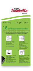 Caffè Trombetta ESE Kaffeepads, Italien Kaffee, Reichhaltiges Aroma und samtiger Geschmack Biologisch - 1 Packungen zu je 18 Kaffeepads