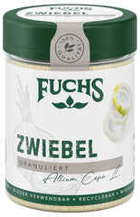 Fuchs Gewürze - Zwiebel granuliert - Gewürz für Saucen oder Nudelgerichte - natural Ingredients - 70 g in wiederverwendbarer, recyclebarer Dose
