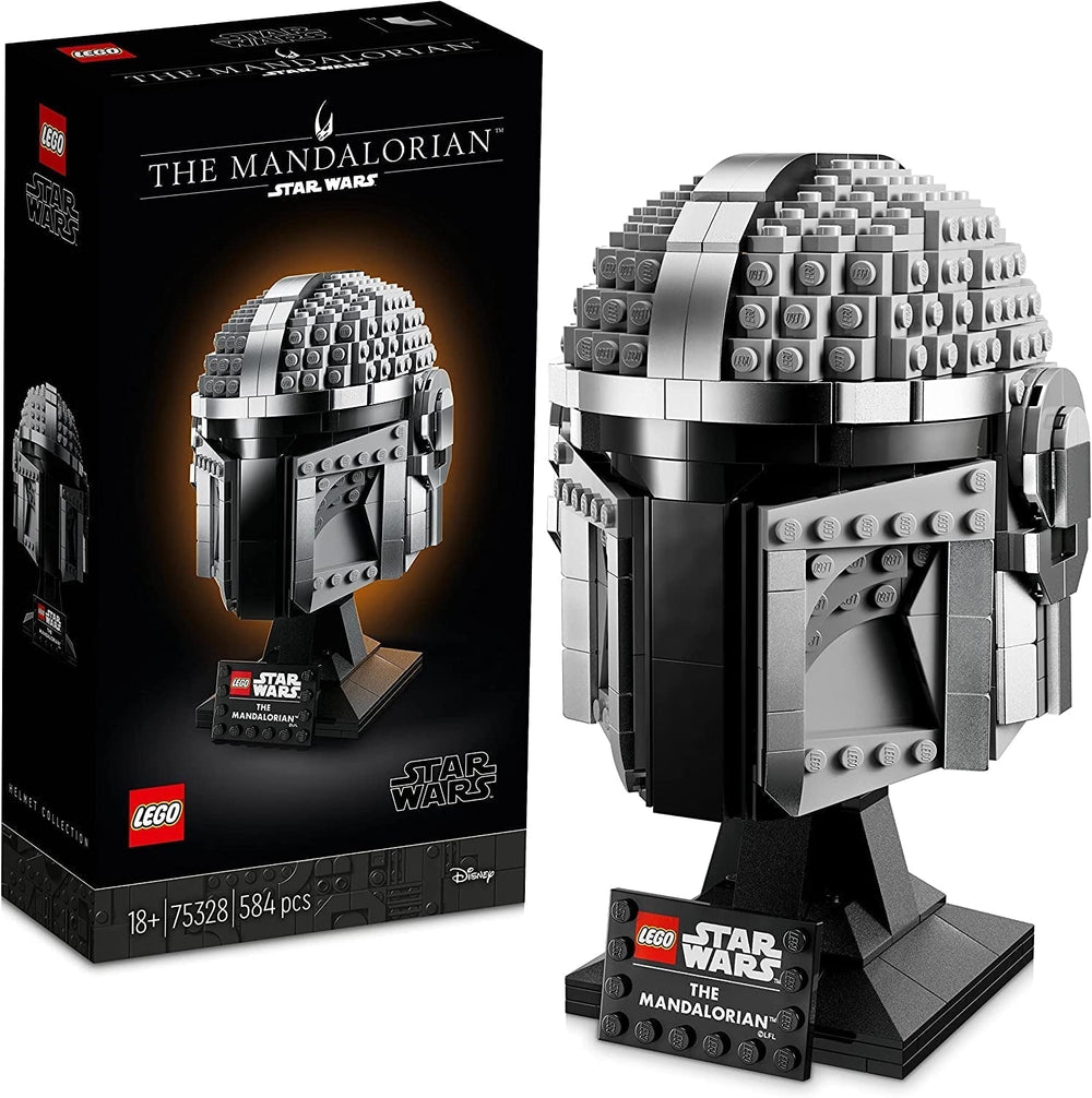 Modello di casco mandaloriano LEGO Star Wars, decorazione della stanza della collezione e un meraviglioso regalo per adulti, kit, uomo, donna, mamma, papà, idea regalo da collezione 75328 Set da costruzione Besuche den LEGO-Store Single