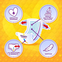 Pannolini Pampers Progressi & Fit Prime Midi, formato corto, 162 pannolini, taglia 3 (4-9 kg), iscrizione online in palestra per 1 mese in regalo