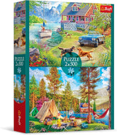 Trefl - Puzzle 2In1: Relaxare de vară - 2 X 500 piese - Set de două puzzle-uri, DIY, Divertisment creativ, Pentru adulți și copii de 10 ani și peste Puzzle Naty Shop Titlu implicit