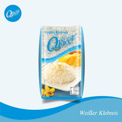 RISO Q | Weißer Klebreis Langkorn aus Thailandia | Aromatisch mit klebriger Textur | Ideale per Curry, Sushi, Mochi o Budino di Riso 1 x 1 kg