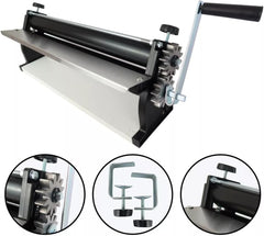 DKN Macchina per stendere l'impasto della pizza con manovella, 48,8 cm, macchina per la pasta, teigfolie con rulli anti-manomissione e controllo Dicken – Costruzione in acciaio massiccio e alluminio